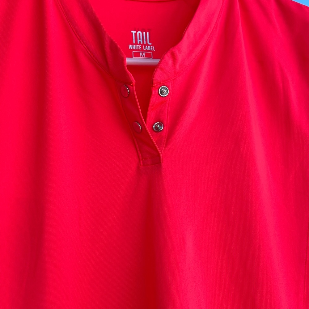 Tail tennis/golf‎ shirt. Bright red. EUC. Size M
